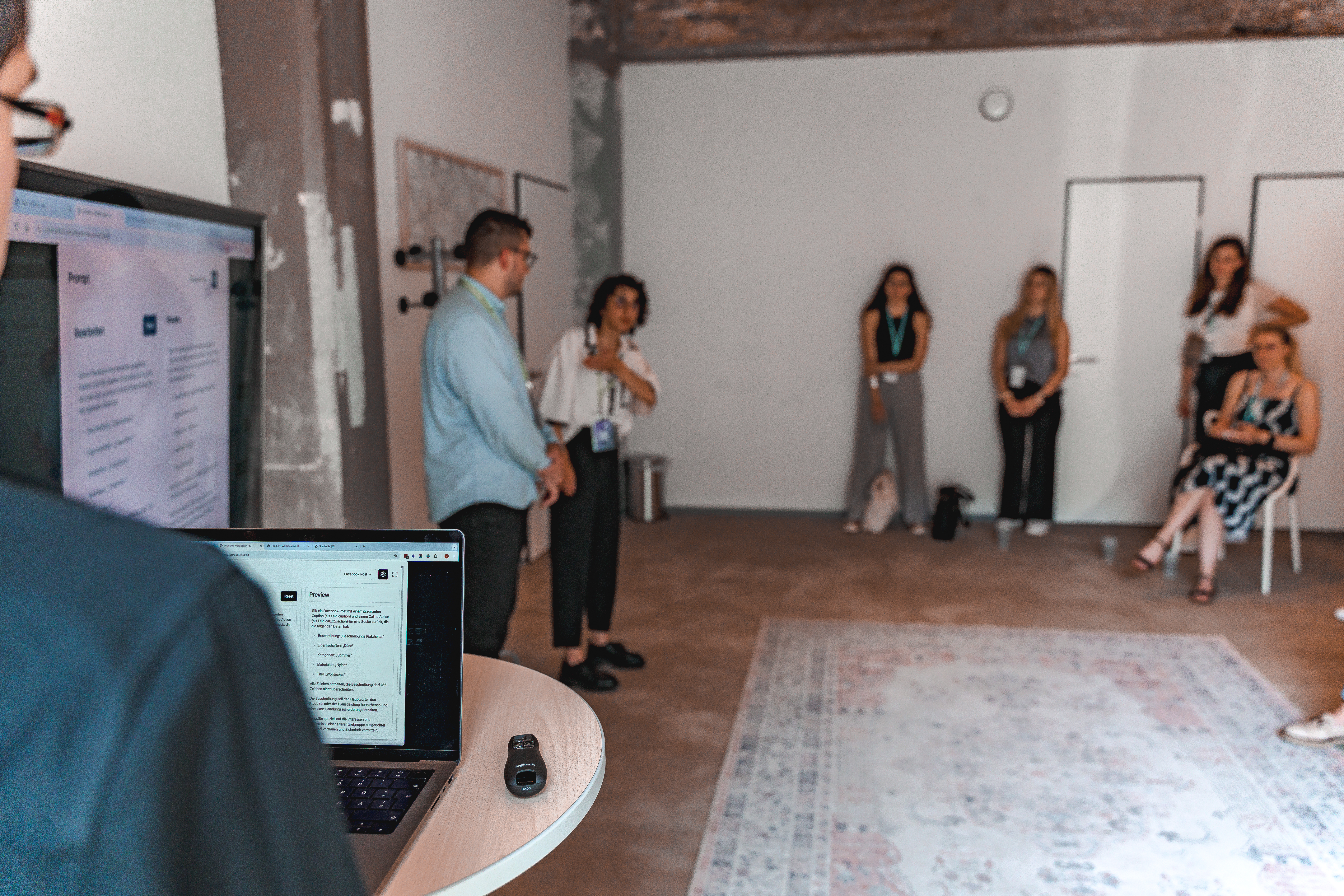 Präsentation des KI-unterstützte Texterstellung Vortrags